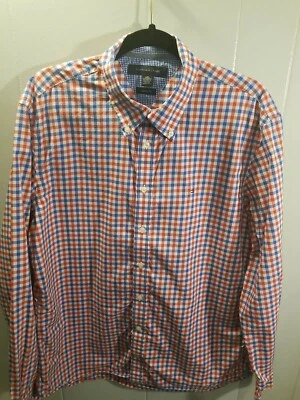 Tommy Hilfiger Mens L Custom Fit Red/White/Blue Gingham Button up Shirt Preppy - Image 1 of 4