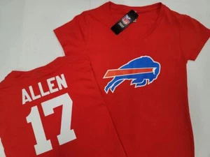 20831 Womens Apparel BUFFALO BILLS "Eligible Receiver" V-Neck Shirt RED New - Picture 1 of 6