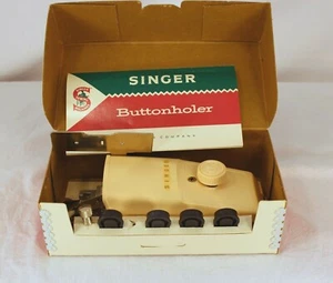 Vintage Singer Automatic Buttonholer Stitch Attachment #489510 Complete Set - Picture 1 of 7