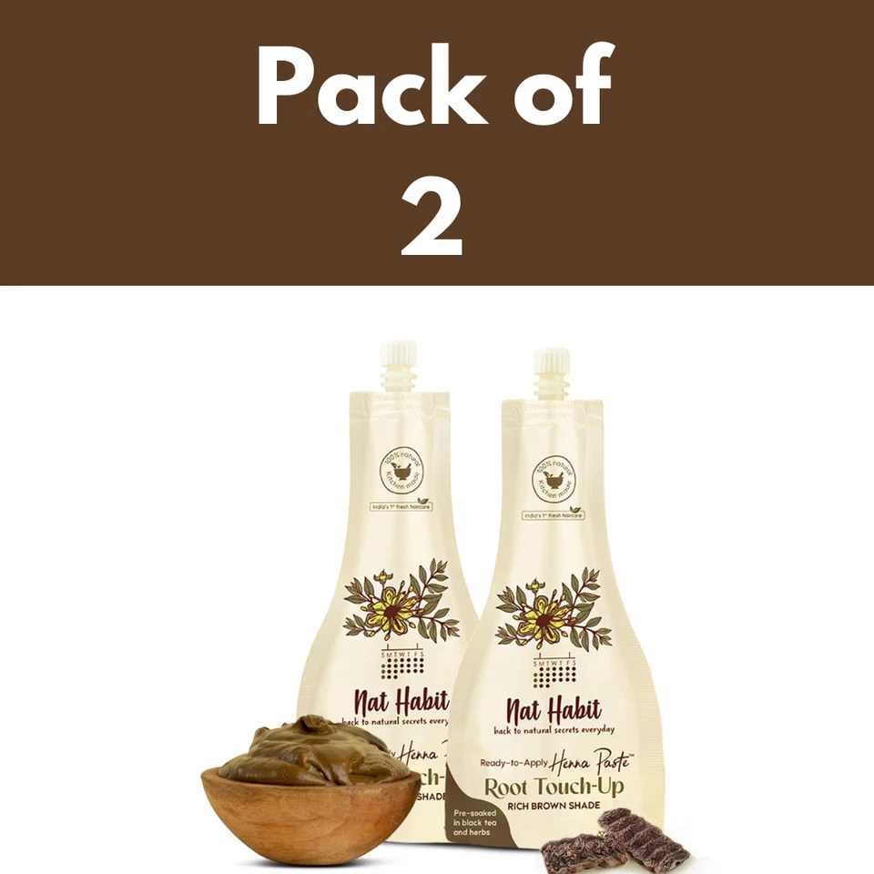 Nat Habit - Fresh Ready To Apply Root Touch Up Henna 粘贴,预浸 60 克 — 第 1/4 张图片