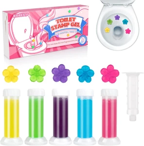 Toilet Gel, 60 Count 5 Kinds of Scent Toilet Cleaner Bowl Gel Stamp Kit Air Fres - Picture 1 of 8