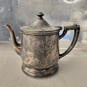 Vintage International Silver Co 16oz Silver Soldered Palace Hotel Teapot 6" Tall - Picture 1 of 12