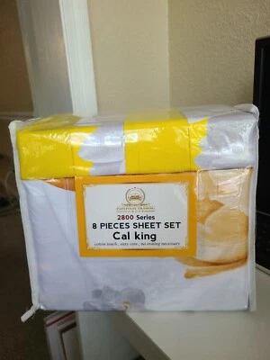 SUBLIME COLLECTION 8Pces SHEET SET CAL KING, Flat Sheet, 4pillowcases,... - Image 1 of 4