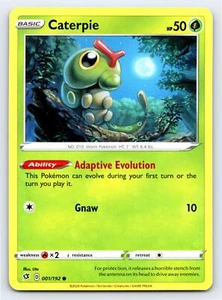 Caterpie 001/192 Carta Pokémon comune scontro ribelle - Quasi nuova come nuova - Foto 1 di 5