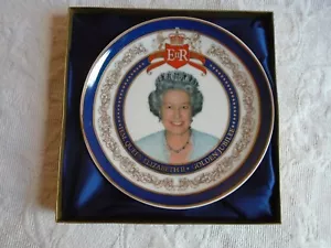 Placa Dorada Queen Elizabeth II Jubileo House of Vanguard UK 2002 Nueva con Caja - Imagen 1 de 6