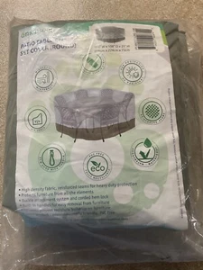 Monsoon Round Patio Table Chair Set Cover - Round 108" W x 108" D x 29" H,  LARG - Picture 1 of 3