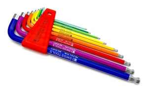 PB SWISS TOOLS 212.LH-10.RB llave hexagonal lápiz RAINBOW, teclas hexagonales, largas, NUEVAS - Imagen 1 de 4