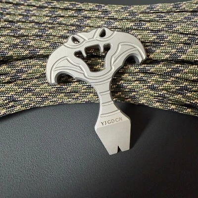 RIHE Design TC4 TITANIO PALANCA Barra HERRAMIENTA EDC Exterior Portátil Herramienta Diseño Cobra Foto 1 de 4