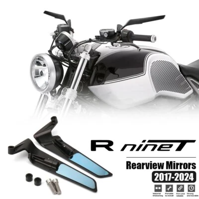 Kit de espejos retrovisores de aluminio negro para BMW NINE T R NineT Pure 2017-2024 Foto 1 de 4