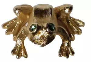 AVON Frosch goldfarbene Anstecknadel - Bild 1 von 3