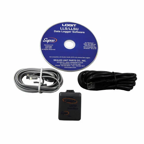 Supco LOGiT LLSU PC Software and USB Cable Kit, Required for all LOGiT Loggers - Image 1 of 1