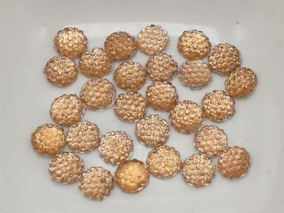 500 perle gemme strass a pois resina fondo piatto tondo champagne 6 mm