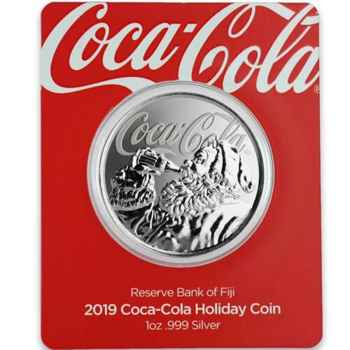 Pièce de vacances Coca-Cola® en argent 2019 1 oz 0,999 - Tirage de collection limité #A465