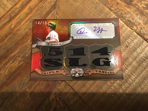 2009 Topps Triple Threads Dan Uggla Auto Jersey 6 Relic 14/18 SSP HTF