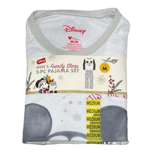 Disney 2 Piece Pajama Set Men's Family Sleep Long Sleeve Mickey Mouse Pullover - Picture 1 of 2