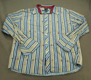 Phat Farm Hemd Herren 3XL Mehrfarbig Gestreift Langarm Knopfleiste Französische Manschetten - Bild 1 von 12