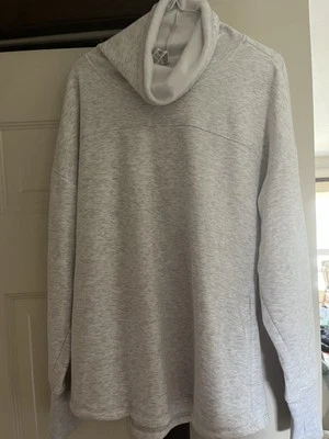 RBX Cowl Neck Sweatshrt Womens Large Grey Pullover Long Sleeve Cotton Blend - Image 1 of 3
