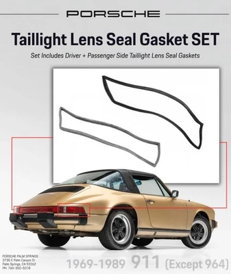 Porsche 911 (1969-1989) Taillight Lens Seal Gasket SET Driver/Passenger - Image 1 of 2