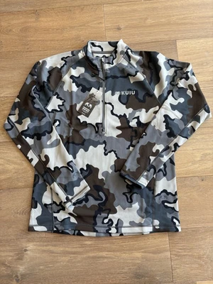 Kuiu Ultralight Hunting Camo Peloton 200 Fleece Jacket Zip-T Sweatshirt XL Vias - Image 1 of 2