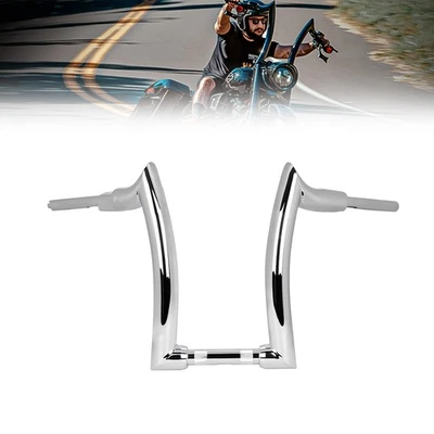 14'' Rise Handlebar Handle bars Chrome Fit For Harley Dyna Softail 2000-2021 - Image 1 of 4