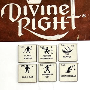 Vintage 1979 TSR - Divine Right "Special Mercenary Leaders" Counters Replacement - Picture 1 of 4