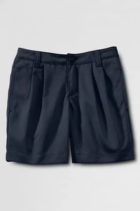 LANDS END marineblaue Schuluniform plissierte Front Chino Shorts Mädchen 14 NEU - Bild 1 von 4