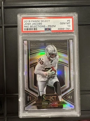 2019 Panini Select - Rookie Selections Josh Jacobs #5 Silver Prizm (RC) - Image 1 of 2