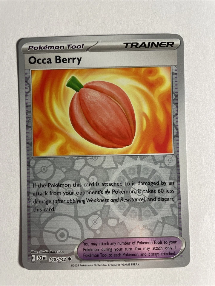 1x Stellar Crown Pokémon Occa Berry Reverse  Holo Englisch NM/M Pokemon - Bild 1 von 1
