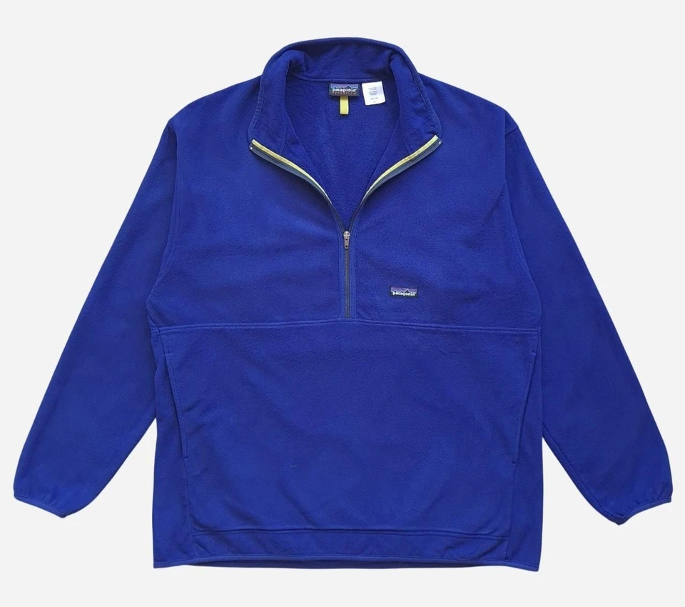 Vintage 90s Patagonia Men's Synchilla  Marsupial 1/2 Zip Fleece Blue Size XXL - Image 1 of 4