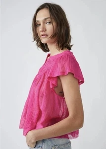 Top Free People FP One Padma magnífico cuello en V manga acampanada para mujer talla XS - Imagen 1 de 6