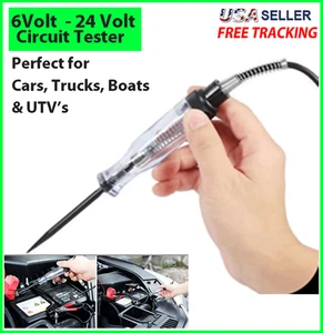 Luz de prueba Probador de circuito de automóvil Sonda 24V 12V 6V DC Probador de continuidad de voltaje Aussk - Imagen 1 de 12