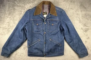 Vintage 70s Blanket Lined Wrangler No Fault Jeansjacke Size 40L - Bild 1 von 13