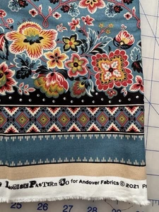 "LE CHATEAU" MAX AND LOUISE 223 B 100 BY THE HALF YARD BLUE STRIPE - Bild 1 von 5