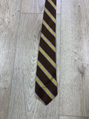 Corbata Brooks Brothers Makers All Silk marrón dorado verde azulado Foto 1 de 4