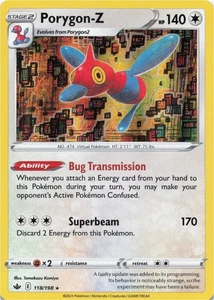Pokemon - Porygon-Z #118/198 - SWSH06: Chilling Reign Holo - Picture 1 of 2