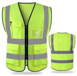 High Visibility Safety Vest Mesh Reflective Work Vests for Men Women with Poc... - Picture 1 of 7