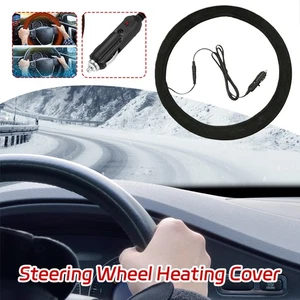 Steering Wheel Heating Cover Universal Car Hand Warming Heating ProtectiveCover. - Picture 1 of 11