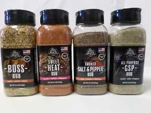 Lot of 4 Pit Boss Seasoning Rubs Includes Sweet Heat Boss GSP Smoked S&P - Picture 1 of 21