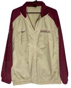 Chaqueta RARA Nike Team FSU Florida State Seminoles Granate Dorado Cremallera Completa Mediana  - Imagen 1 de 8