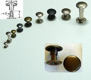 50 Stück Nieten Einfachhohlnieten Eisen Altmessing 7 mm (lang a) - Bild 1 von 1