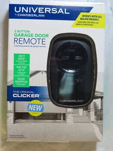 UNIVERSAL BY CHAMBERLAIN 2 BUTTON REMOTE CONTROL KLIK5U-BK2 BRAND NEW, SEALED - Picture 1 of 2