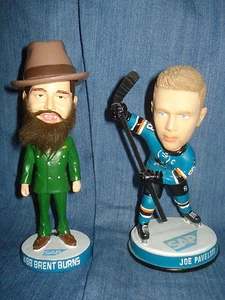 2 San Jose Sharks Joe Pavelski & Brent Burns Gameday Suit bobblehead SGA Bobble - Picture 1 of 6