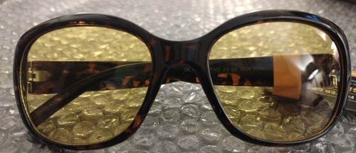 Night Drivers By Foster Grant LFND 20 05 brown w  Yellow Lens Driving Glasses