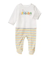Nuevo con etiquetas Mameluco Longall Gymboree My First Easter One Piece Pie Bunny Egg 0-3 meses - Imagen 1 de 2