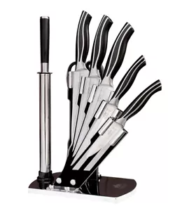 Triumph Hill 9-teiliges DELUXE BESTECK MESSER SET MIT MESSERSTÄNDER & MAGNETSTAB - Bild 1 von 5
