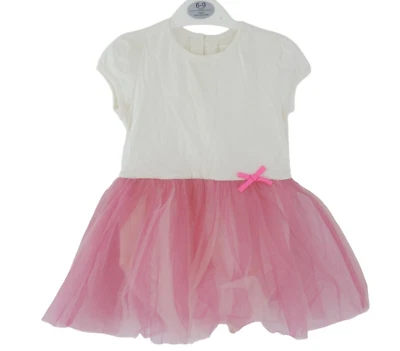 Marie Chantal Bebé Vestido Tutú Body Niñas Mameluco Blanco Rosa Edad 18 meses Foto 1 de 4