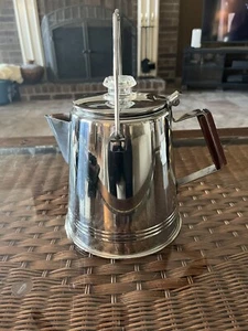 Gourmet Standard Camping Coffee Pot Stainless Steel Hangable Coffee Maker - Picture 1 of 10