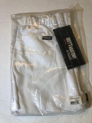 Pantalón Médico Grey's Anatomy Para Mujer 5 Bolsillos Cordón XXS BLANCO Foto 1 de 4