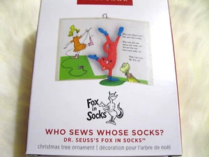2023 Hallmark DR SEUSS'S FOX IN SOCKS - "WHO SEWS WHOSE SOCKS?" - MIMB BOOK - Picture 1 of 1