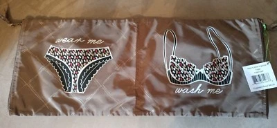 NUEVO CON ETIQUETAS $40 Vera Bradley Bolsa Organizadora de Lavado y Desgaste Marrón Lavandería Bolso de Viaje Foto 1 de 4